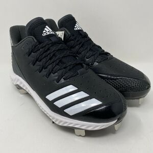 Adidas Icon Bounce Low Metal Softball Cleats Womens size 7.5‎ Black white CG5189